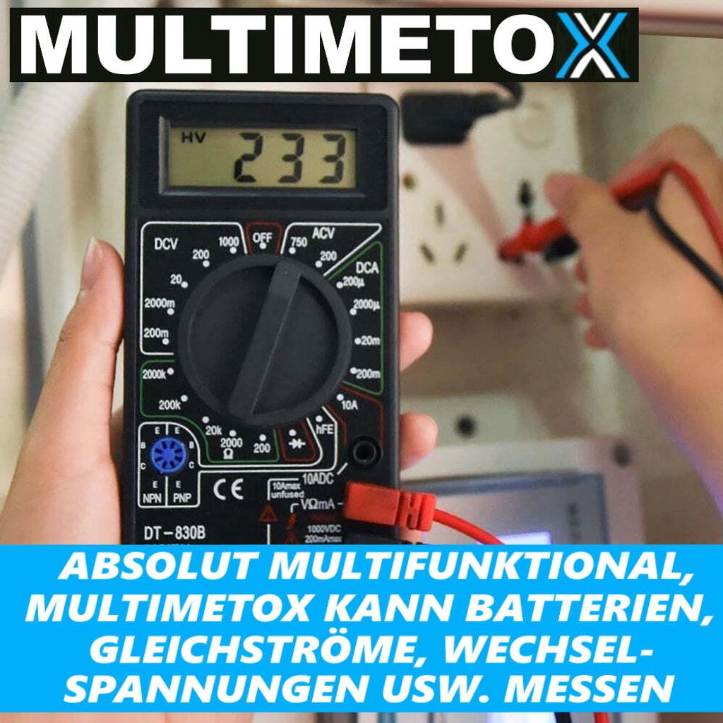 MULTIMETOX Digitální multimetr Volt Tester Voltmetr Tester Obrázek produktu 6