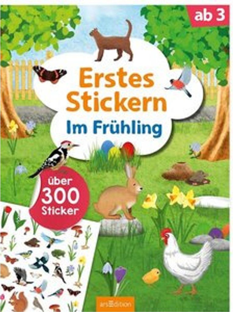 Erstes Stickern - Im Frühling