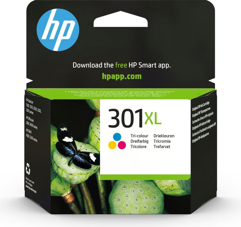 HP 301XL, Original, Tinte auf Pigmentbasis, Cyan, Magenta, Produktbild 