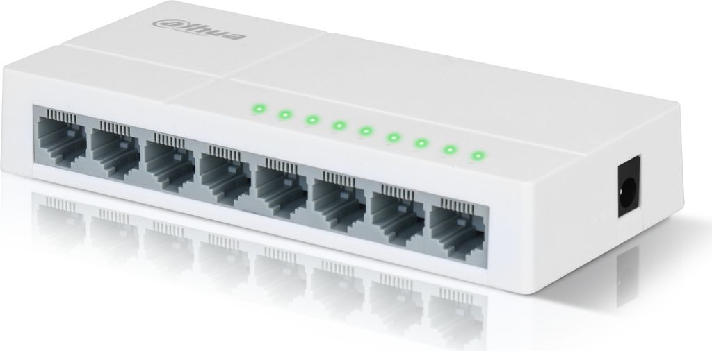 Dahua Ethernet Switch - 8 Ports - Unmanaged - 8 x 10/100 Mbps - Internet - Netzwerk-Splitter - PFS3005-8ET-L