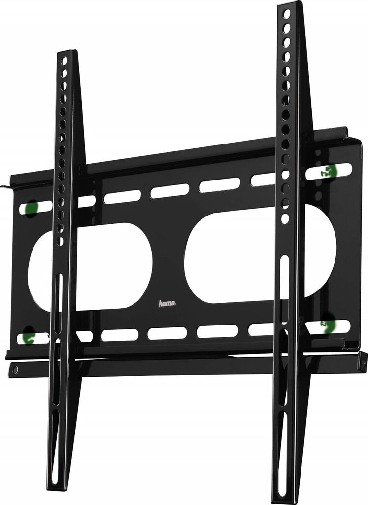 A black TV wall mount is shown against a white background.