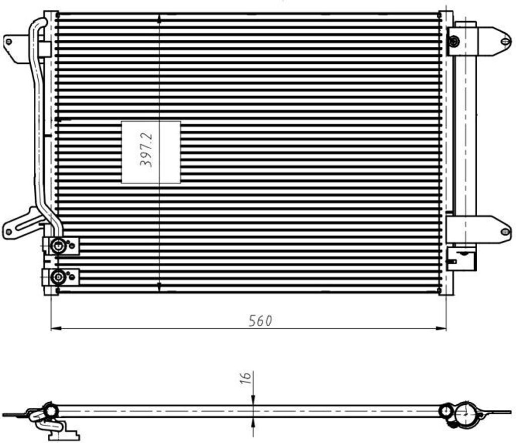 NRF 350507 - OE 5C0820411K Klimakondensator mit Trockner für Beetle (5C), Jetta IV