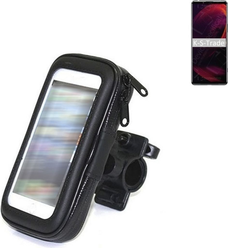 K-S-Trade Fahrrad-Halterung kompatibel mit Sony Xperia 5 III Handy-Halterung Halter Lenkstange Fahrradhalterung Motorrad Bike Mount Wasserabweisend
