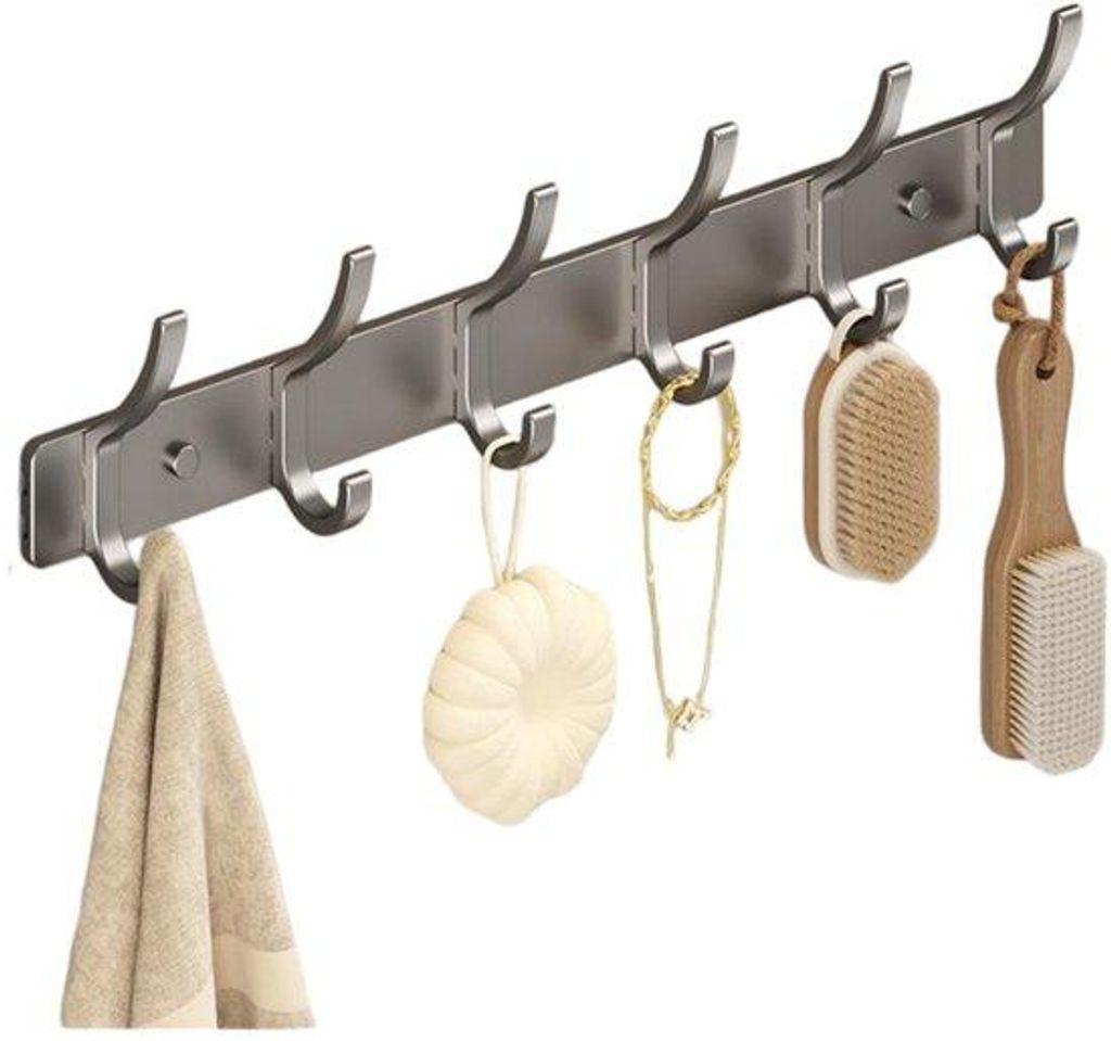 Kleiderhaken 6-stückig 7*38 cm stabil und langlebig