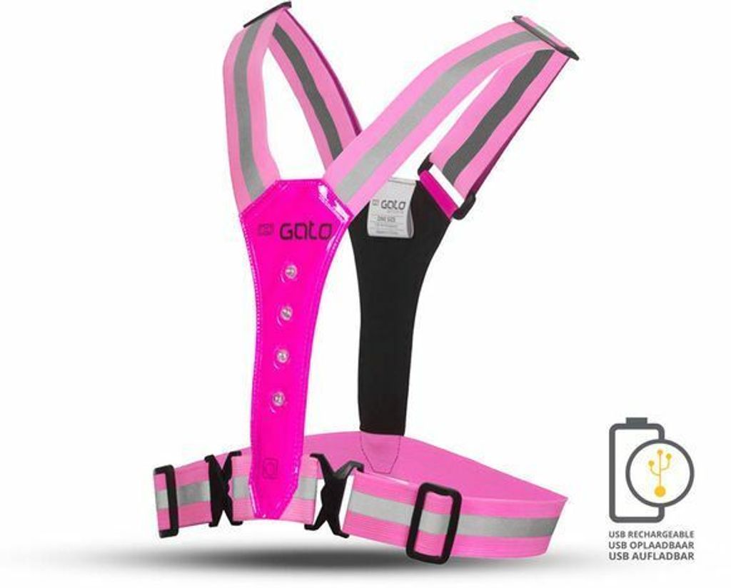 Gato Safer Sport LED Weste USB Pink One Size