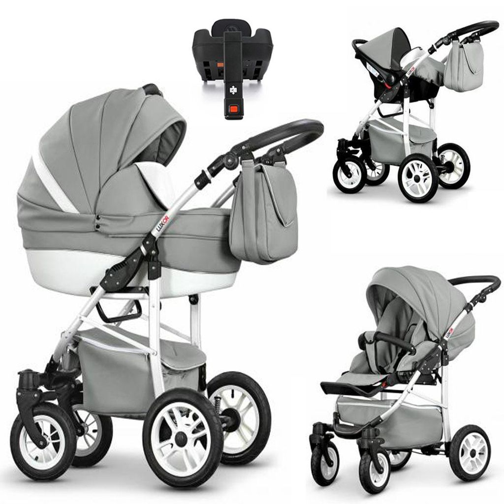 Kinderwagen-Set Craft Eco 5 in 1 inkl. Sportsitz, Autositz, Iso Base und Zubehör - 17 Teile - in 16 Farben