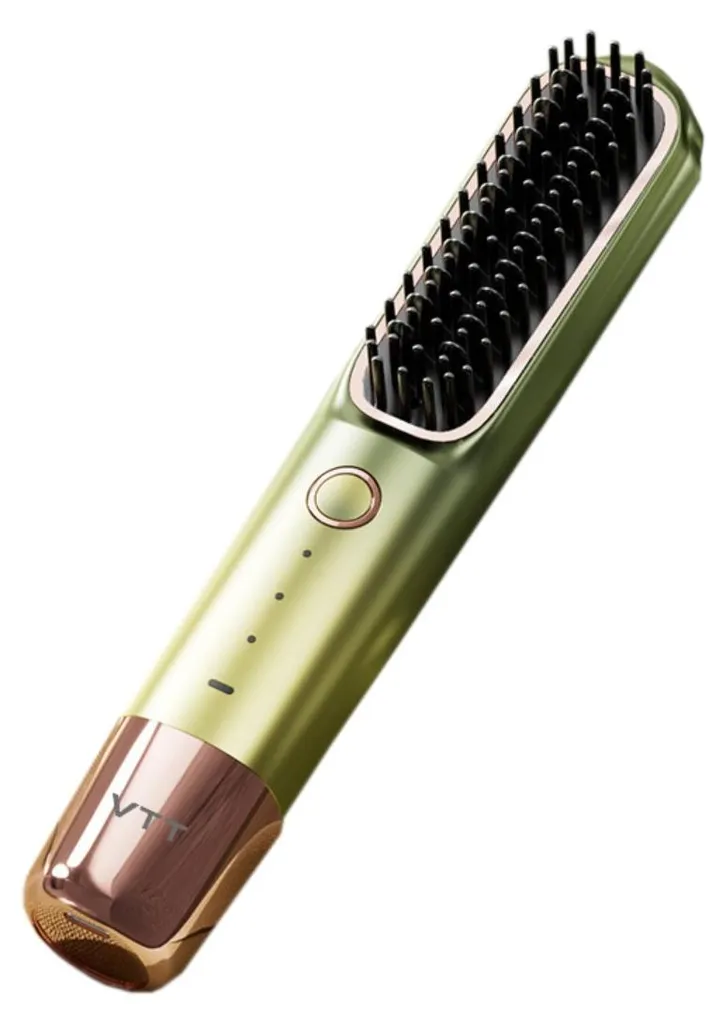 Peigne lissant chauffant sans fil en céramique - Lisseur nomade 22W vert