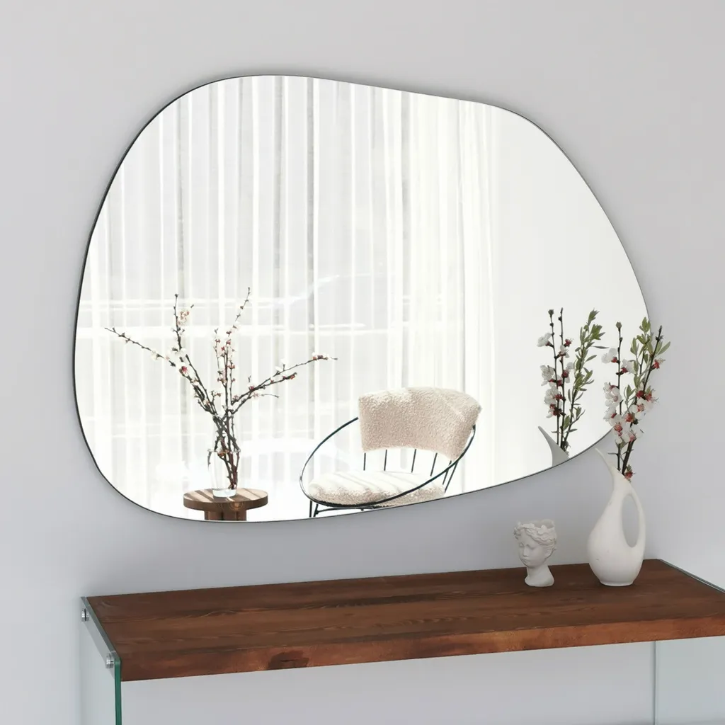 Miroir Mural Forme Libre Amorphous 70x90cm Cadre MDF Skye Decor Design - 3