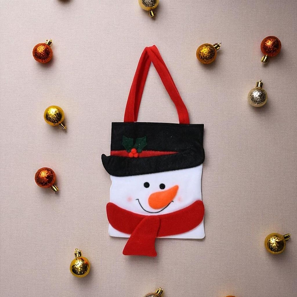 Geschenktüte für Weihnachten mit Schneemann - Wiederverwendbar und festlich