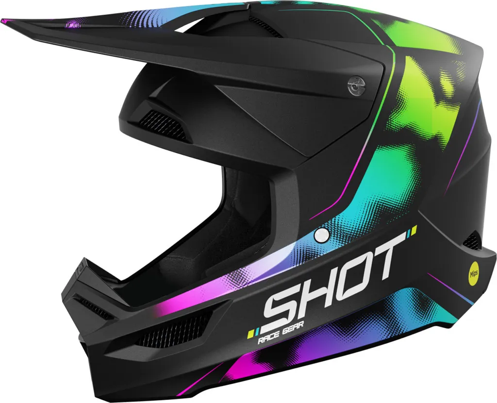 Casque de Moto Cross Shot Race Nitro Taille XS 53-54cm pour Enfant