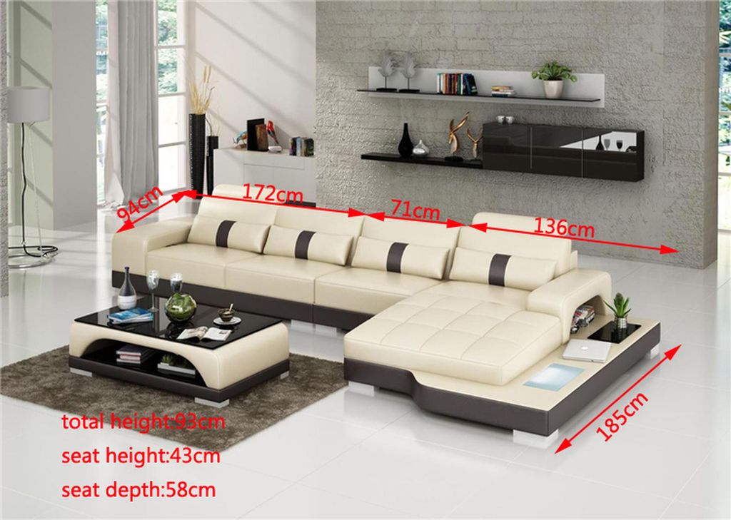 Ecksofa Sofa Wohnlandschaft L Form Polster Couch Ledersofa Sofas Couchen Design
