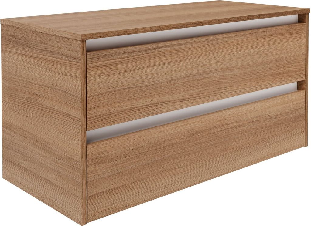 FACKELMANN VITA Waschbeckenunterschrank 100 cm in Summer Oak Eleganz & Funktionalität für Dein Bad