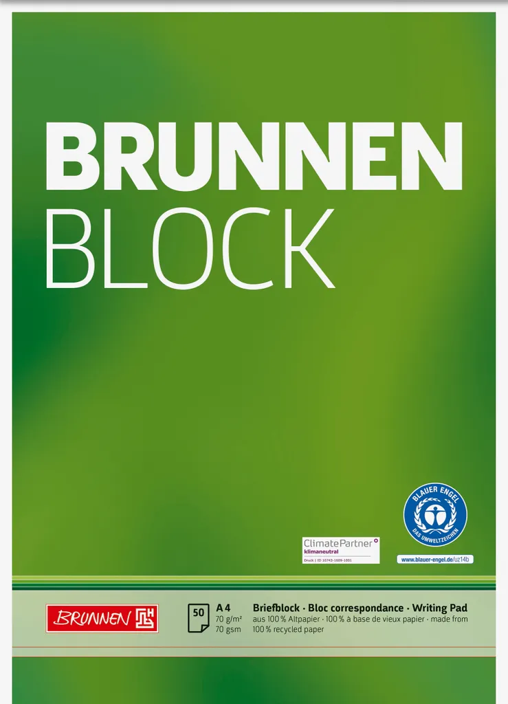 Bloc papier A4 sans lignes pour écrire droit sans contrainte visuelle