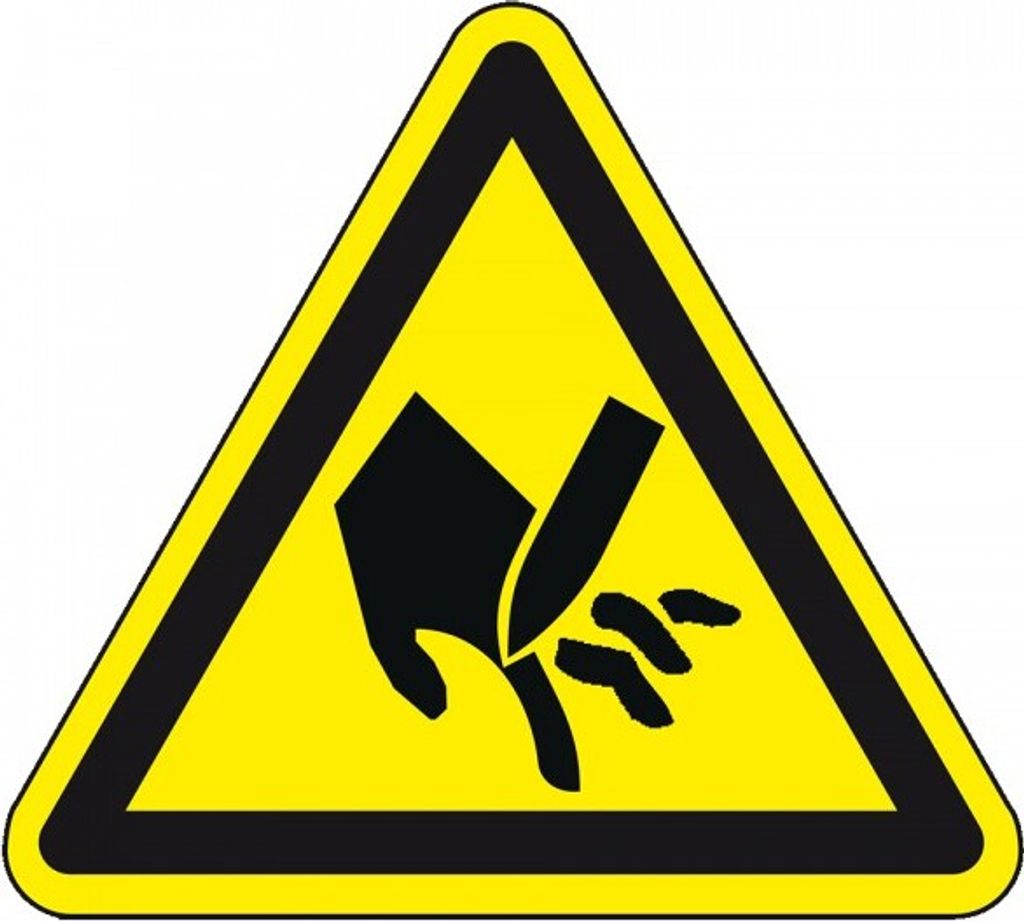 Dreifke Aufkleber I Warnschild Warnung vor Schnittgefahr, praxisbewährt, Fol...