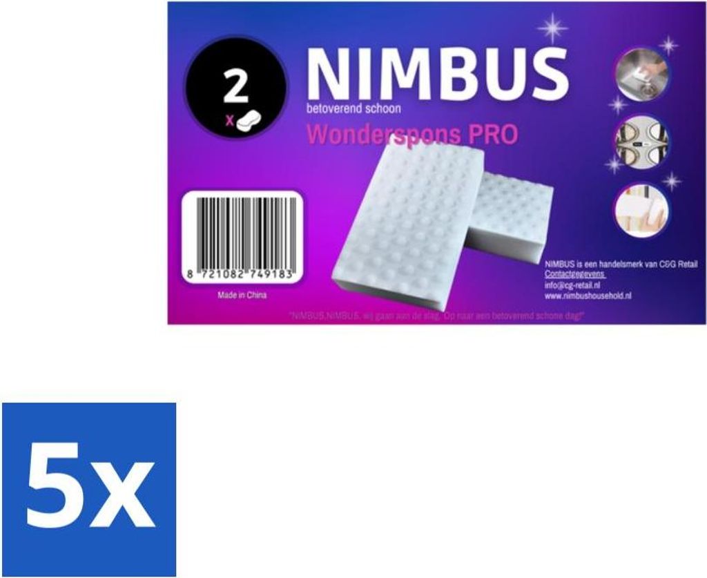 NIMBUS – Wonderspons Pro – Vorteilspaket - Vorteilspack - 5 Stücke