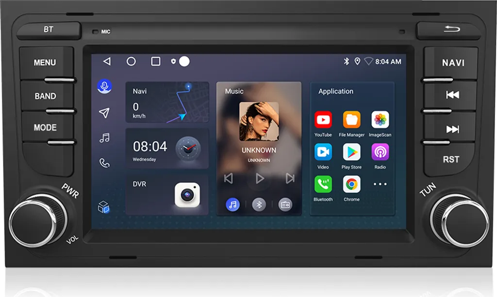 Autoradio Android 13 per Audi A4 2000-2009 Carplay GPS 7'' Navi WIFI BT