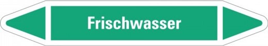 Dreifke Aufkleber I RKZ-Etikett Frischwasser, grün/weiß, für Ø 25-40mm, 154x...