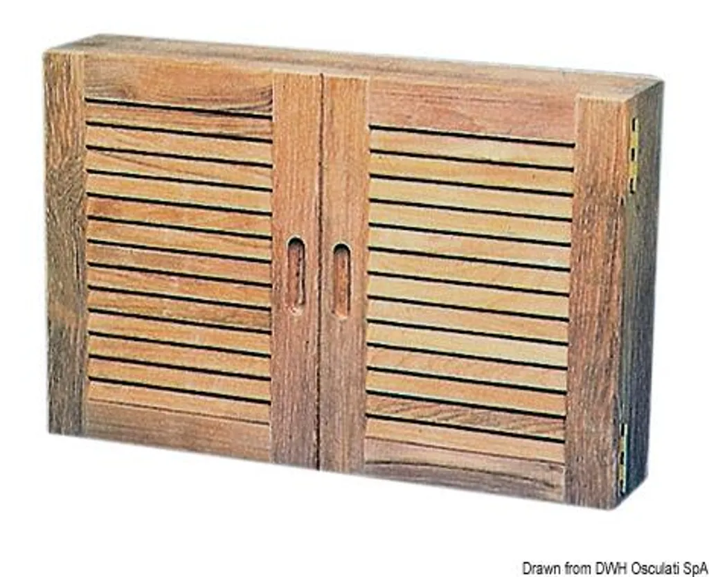 Rangement mural en teck 56x38x11 cm idéal pour optimiser les espaces