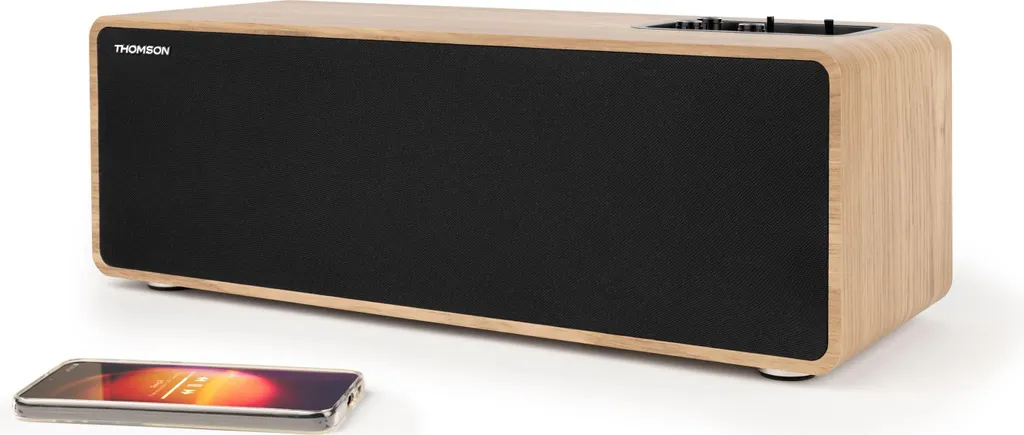 Enceinte d'étagère Bluetooth bois brun Thomson WS852 Cosy Range 30W RMS