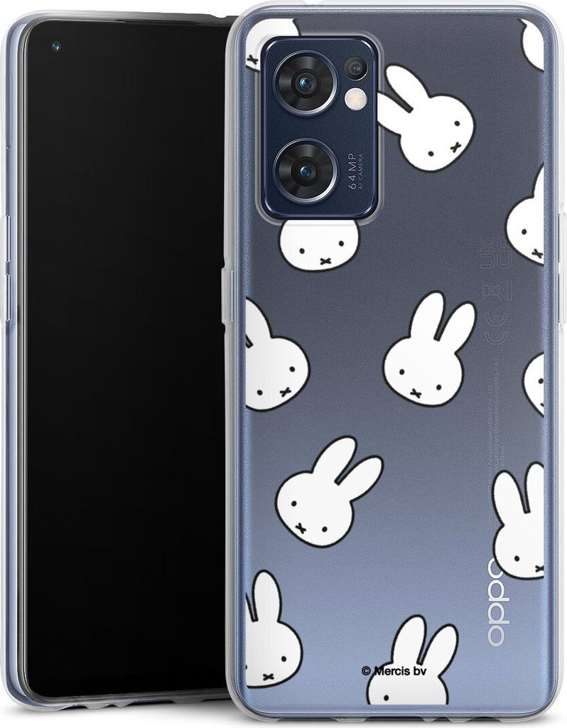 DeinDesign Handyhülle für Oppo Find X5 Lite Silikon Hülle Case Smartphone Schutzhülle Muster transparent Miffy