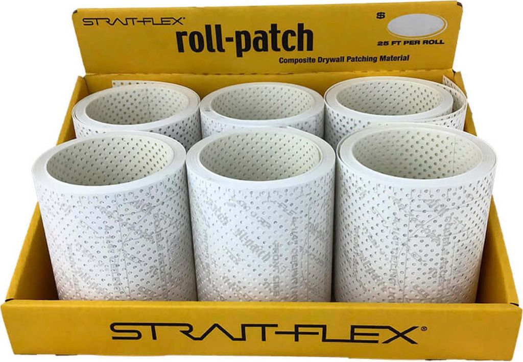 Strait-Flex 6x Kantenprofil Roll-Patch 5.5, 6,10m, weiß, Trockenbau Reparaturpatch für Gipskarton, Flex Kompositstreifen faserbeschichtet, Ausbes...