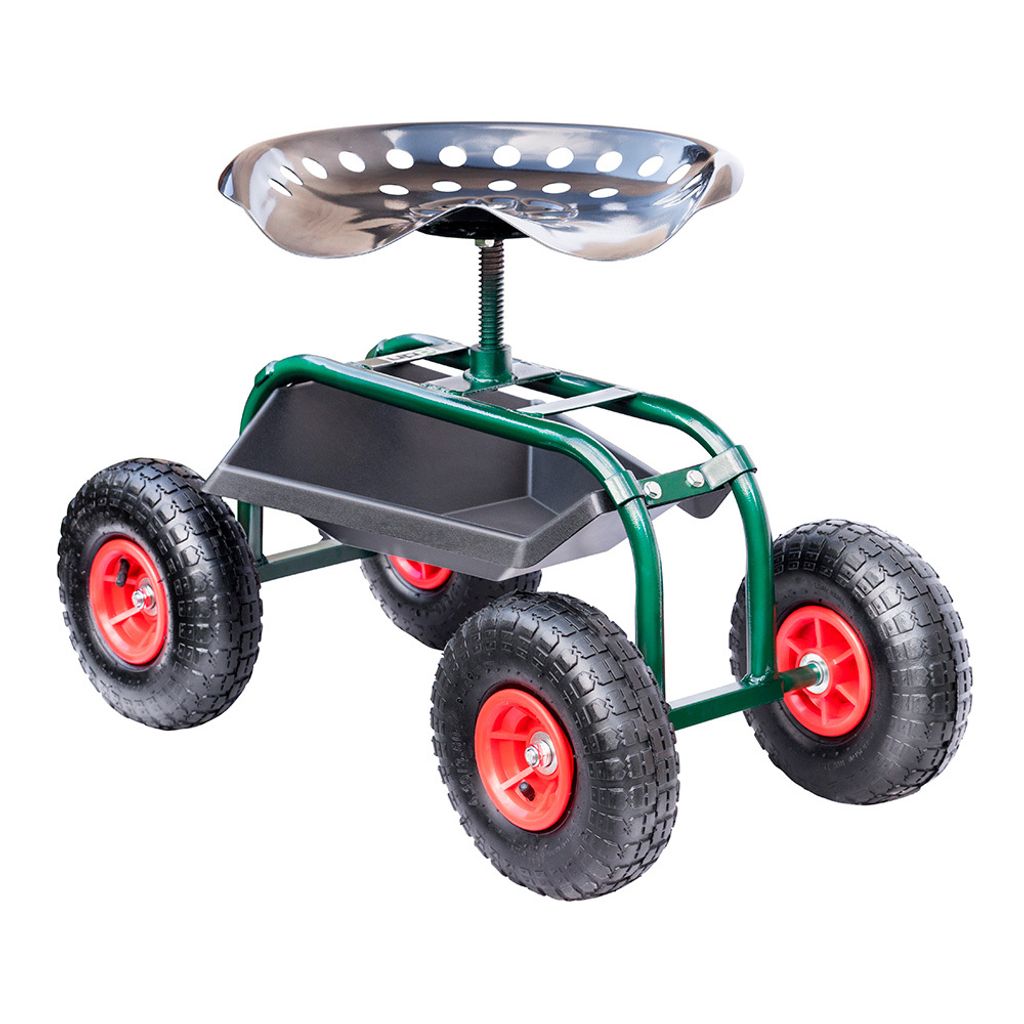 UPP Rollsitz Outdoor Deluxe Fahrbarer Gartensitz mit Stauraum