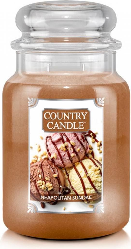 Country Candle Neapolitan Sundae Großes Glas Duftkerze 680 g