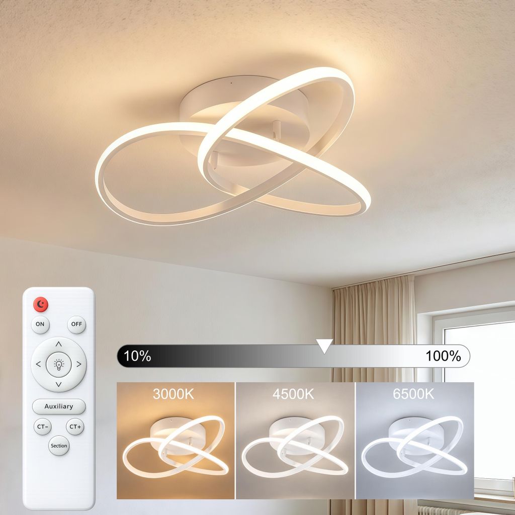 LED Deckenleuchte Dimmbar mit Fernbedienung Deckenlampe 3 Produktbild 