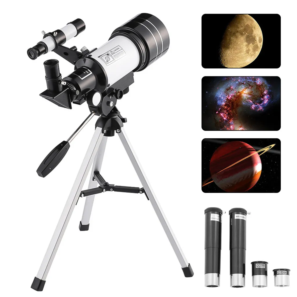 Télescope d'observation des étoiles F30070 pour le camping en famille