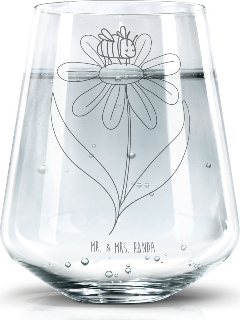 Mr. & Mrs. Panda Glas Hummel Blume - Transparent - Produktbild 