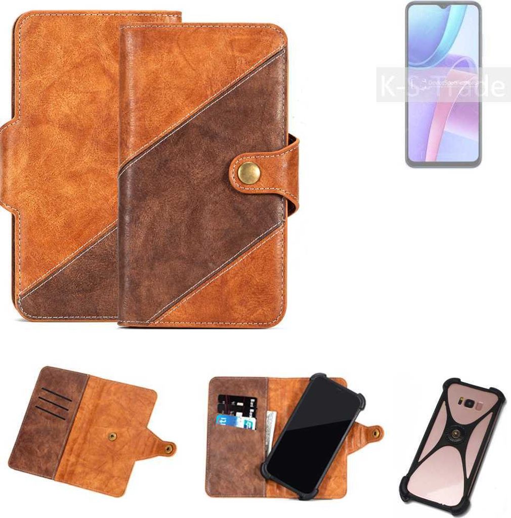 K-S-Trade Handyhülle Schutzhülle Bookstyle Case Wallet-Case kompatibel mit Xiaomi Redmi Note 11R Cover Klapphülle Kantenschutz Smartphone