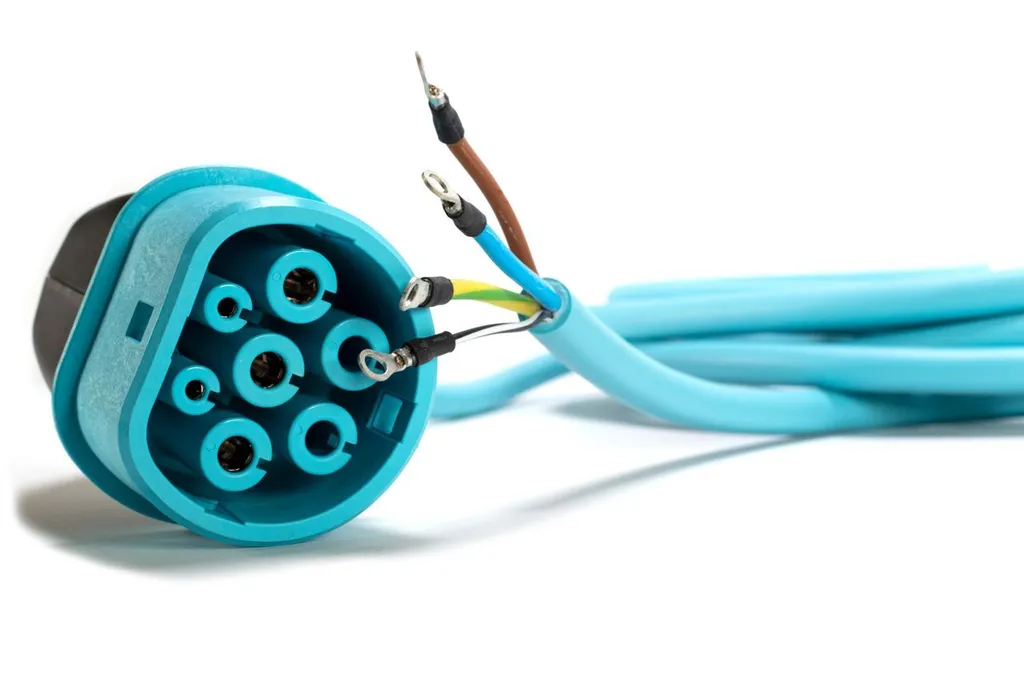 Câble de recharge Type 2 pour voiture électrique EV bleu 5m 20A 11kW