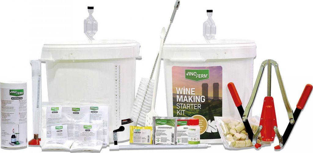 Wein selber machen, Wein selber machen Set - Startpaket MAXI mit Anleitung, Instruction language:Niederländisch