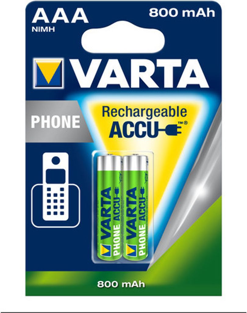 Varta RECHARGE telefónna batéria AAA HR03 800mAh 2ks. Obrázok produktu 13
