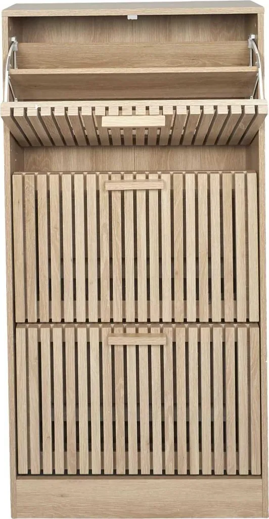 Solution rangement chaussures beige 113 cm pour libérer l'espace sol