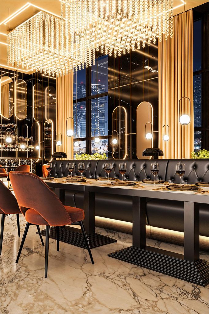 DENVER | Gastro Sitzbank | B : H 100 x 103 cm | Schwarz | Chesterfield Raute | Leder | Fußleiste: Wenge | LED | Bistro Sitzbank, Restaurant Sitzbank