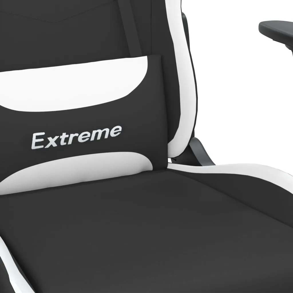 Chaise de jeu vidaXL contre le mal de dos avec repose-pieds en tissu - 17