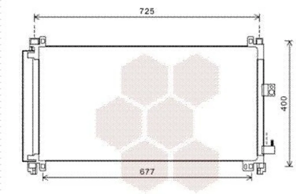 Condenseur VAN WEZEL 09005273 avec Déshydrateur intégré pour 508 SW I