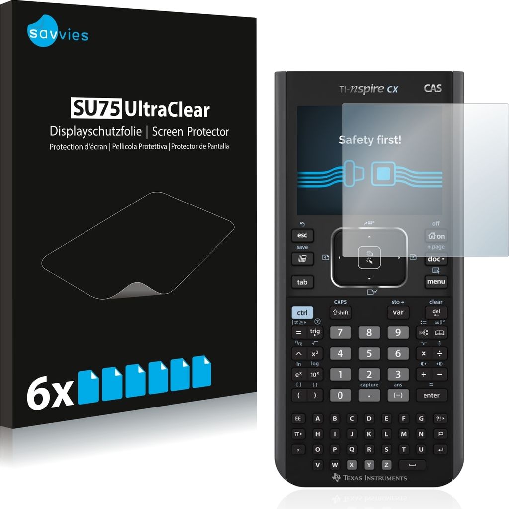 6x Für Texas Instruments Nspire CX CAS Schutzfolie Savvies Displayschutz Display Schutz Folie Klar Transparent