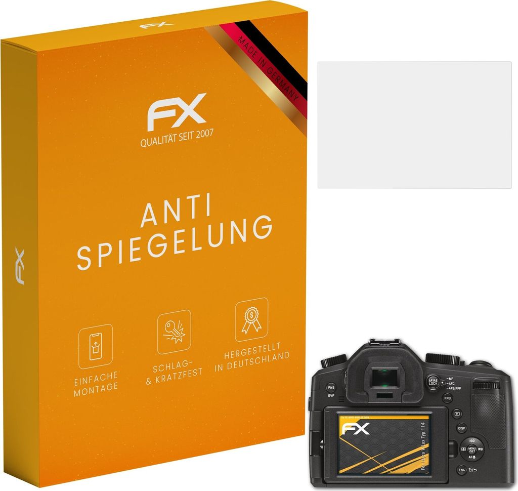 atFoliX FX-Antireflex 3x Schutzfolie kompatibel mit Leica V-Lux (Typ 114) Displayfolie