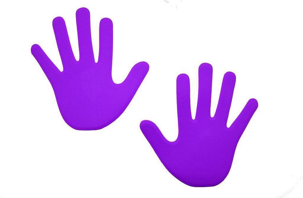 Pre-Sport - Hand - Bodenmarkierung 6er-Pack - Gummi RD1307 (Einheitsgröße) (Violett)