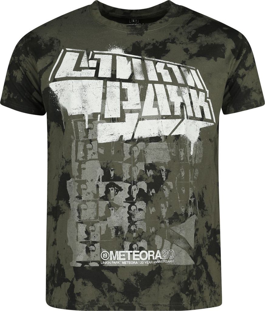 Linkin Park T-Shirt Herren Spray Collage grün Band-Merch, Produktbild 