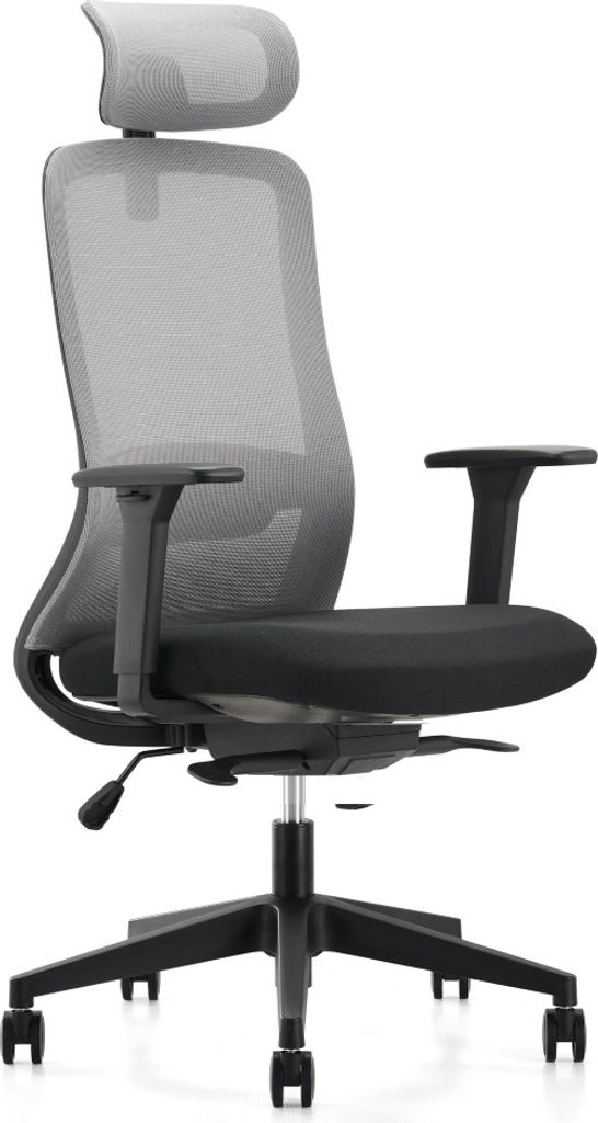 Casa Dolce Bürostuhl MOLINA, grau&schwarz, 71x68x110-120 cm, drehbar und höhenverstellbar, Stoff & Netz, Verstellbare Armlehnen