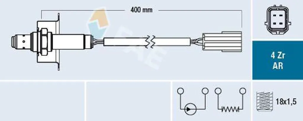 Capteur d'Oxygène Sonde Lambda 226931AA0B pour Nissan NP300 Cabstar