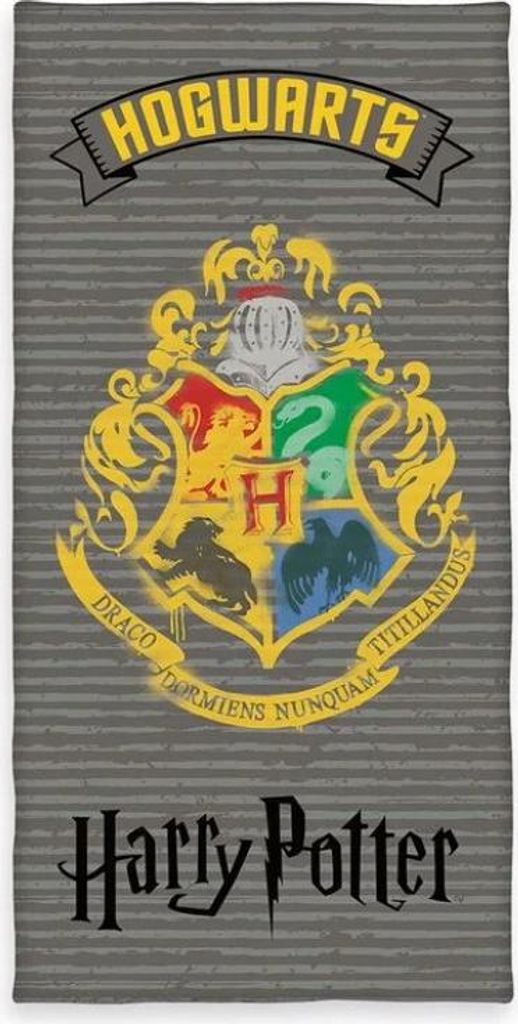 Harry Potter Velourstuch Badetuch grau von Harry Potter