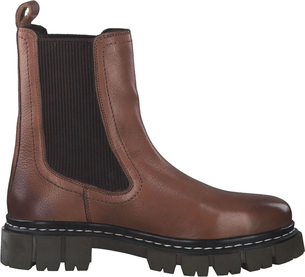 s.Oliver Damen Chelsea Boot Stretcheinsätze Leder Warmfutter 5-26421-29, Größe:39 EU, Farbe:Braun