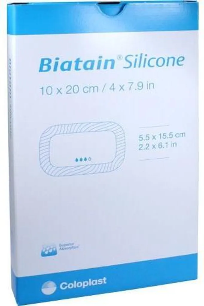Biatain Medicazione in schiuma di silicone 10x20 cm 5 pz