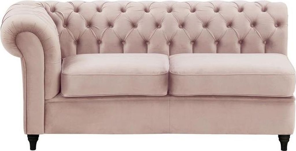 Chesterfield Modul - Zweisitziges Seitenelement, links (2L)-Velluto 14-black