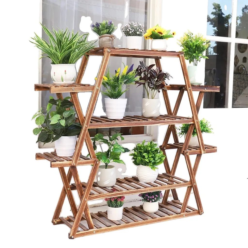 Étagère porte-plante grand format style échelle pour salon et balcon