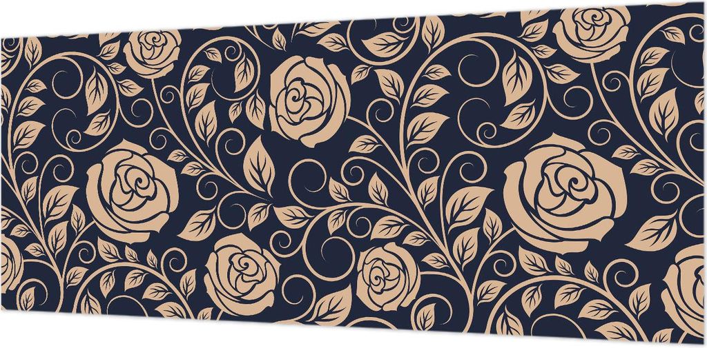 Wandtapete - Dekorative Tapete für Wohnzimmer- Tapetenfolie für Wanddekoration - 208x146 cm - Romantische Blumen